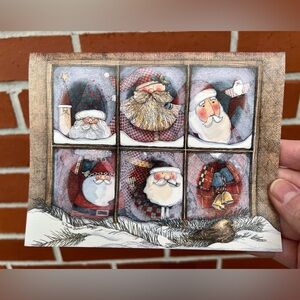 Main Street Press Vintage Christmas Cards Santa Claus Sherri Buck Baldwin 1993